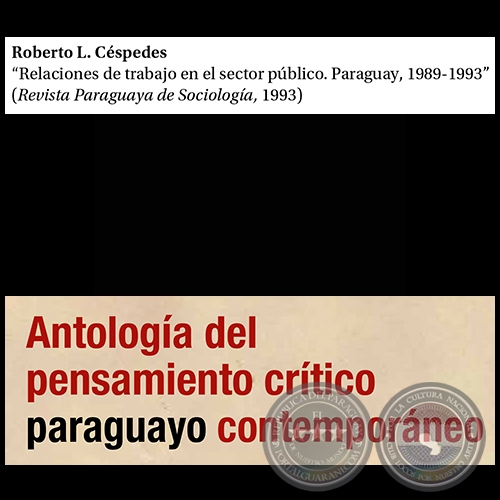 Relaciones de trabajo en el sector pblico. Paraguay, 1989-1993 - Por ROBERTO LUIS CSPEDES - Pginas 373 al 386